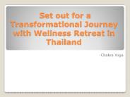 Wellness Retreat Thailand
