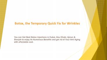 Botox, the Temporary Quick Fix for Wrinkles