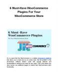 6 Must-Have WooCommerce Plugins For Your WooCommerce Store