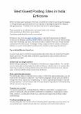 Best Guest Posting Site in india (1) PowerPoint PPT Presentation