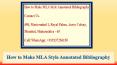 How to Make MLA Style Annotated Bibliography PowerPoint PPT Presentation