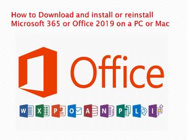 How to Download and Install MS Office