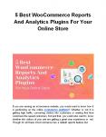 5 Best WooCommerce Reports And Analytics Plugins For Your Online Store PowerPoint PPT Presentation