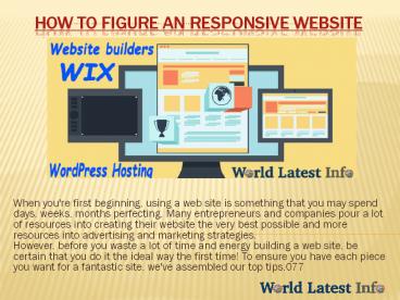 How to figure an responsive Website