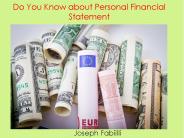 Joseph Fabiilli : Do You Know about Personal Financial Statement