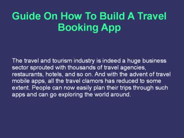 Flight Booking App Development PPT