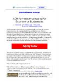ACH Payment Processing For Ecommerce Businesses PowerPoint PPT Presentation
