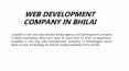 WEB DEVELOPMENT COMPANY IN BHILAI (1) PowerPoint PPT Presentation