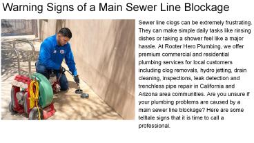 Warning Signs of a Main Sewer Line Blockage by Rooter Hero Plumbing Team