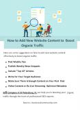 How to Add New Website Content to Boost Organic Traffic PowerPoint PPT Presentation