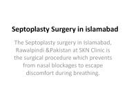 Septoplasty Surgery in Islamabad