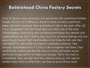 Bobblehead China Factory Secrets