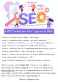 9 SEO Trends You Can't Ignore in 2020 PowerPoint PPT Presentation
