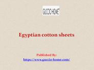 Egyptian cotton sheets