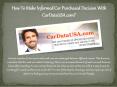 How To Make Informed Car Purchased Decision With Cardatausa.com? PowerPoint PPT Presentation