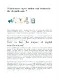 What is more important for your business in the digital frontier? PowerPoint PPT Presentation
