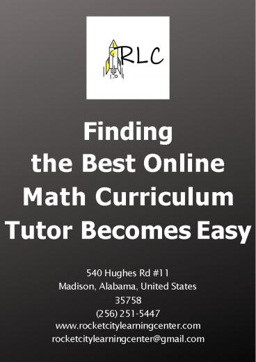 Finding the Best Online Math Curriculum Tutor Becomes Easy