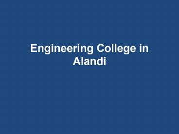 Engineering College in Alandi – MITAOE