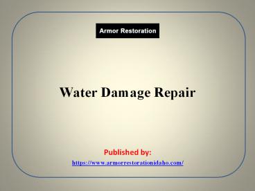 Water damage repair