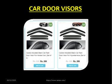 CAR DOOR VISORS