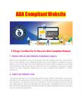 ADA Compliant Website PowerPoint PPT Presentation