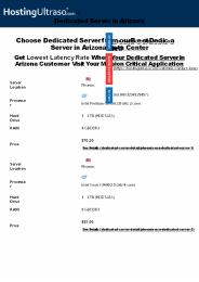 Arizona Dedicated Server