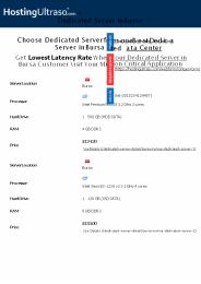 Bursa Dedicated Server