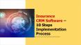 Insurance CRM Software - 10 Steps Implementation Process PowerPoint PPT Presentation
