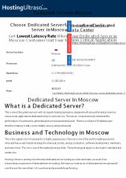 Moscow Dedicated Server