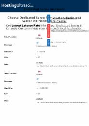 Orlando Dedicated Server