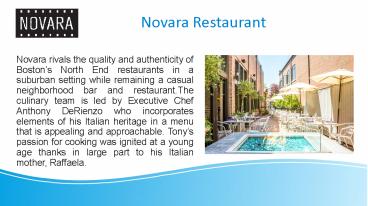 Best Italian Restaurants | Novara Restaurant