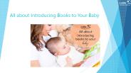 All about Introducing Books to Your Baby