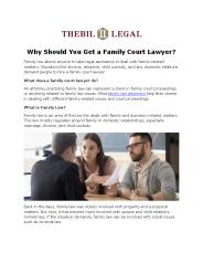 Why Should You Get a Family Court Lawyer?