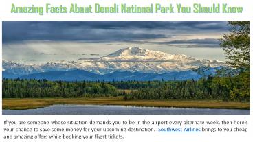 Amazing Facts About Denali National Park You Should Know