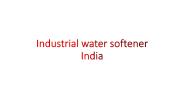 Industrial water softener India