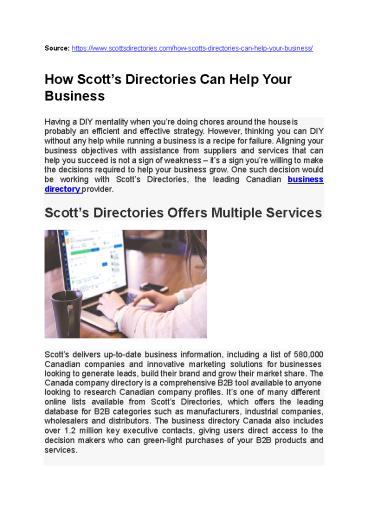 How Scott’s Directories Can Help Your Business?