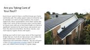 Are you Taking Care of Your Roof?