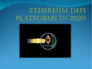 Ethereum DeFi Platforms in 2020 - Jenco Tech