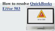How to resolve QuickBooks error 503 (1)