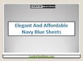 Elegant And Affordable Navy Blue Sheets PowerPoint PPT Presentation