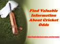 Find Valuable Information About Cricket Odds PowerPoint PPT Presentation