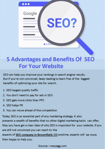 5 Advantages and Benefits Of SEO For Your Website presentation | free ...