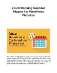 3 Best Booking Calendar Plugins For WordPress Websites PowerPoint PPT Presentation