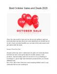 Best October Sales and Deals 2020 PowerPoint PPT Presentation