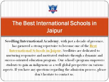 The Best International Schools in Jaipur