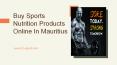 Buy Sports Nutrition Products Online In Mauritius - K1 Sport
