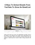 6 Ways To Extract Emails From YouTube To Grow An Email List PowerPoint PPT Presentation