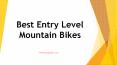 Entry Level Mountain Bikes PowerPoint PPT Presentation