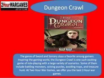 Twohourwargames.com - Dungeon Crawl