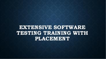 Automation Testing Tools  training Chennai Services